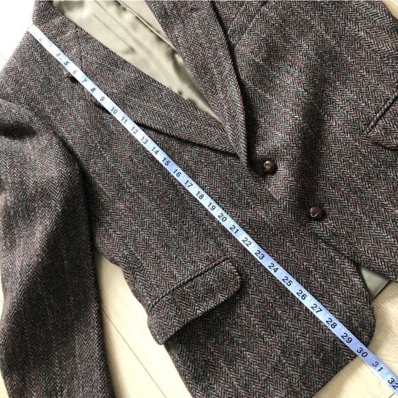 Vintage Harris Tweed Blazer Jacket Hand Woven in Scotland - Picture 11 of 13